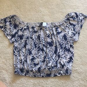 Off the shoulder crop top